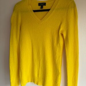 Charter Club Women's Yellow V-Neck Sweater